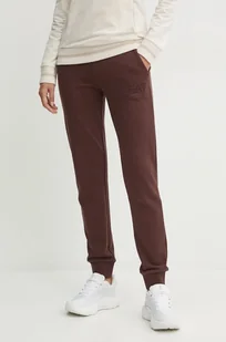 EA7 Emporio Armani spodnie dresowe kolor brązowy gładkie TJDOZ.6DTP67 - Spodnie damskie - miniaturka - grafika 1