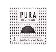 Rękawice i gąbki do kąpieli - SISTER YOUNG PURA NATURALNA GĄBKA KONJAC DO MYCIA TWARZY BLACK - miniaturka - grafika 1
