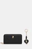 Portfele - U.S. Polo Assn. portfel Box Wallet damski kolor czarny BIU2B8997WVP - miniaturka - grafika 1