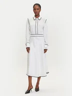 Sukienki - KARL LAGERFELD Sukienka koszulowa A3W13021 Écru Regular Fit - miniaturka - grafika 1