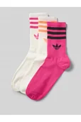 Skarpetki damskie - Skarpety z nadrukiem z logo w zestawie 3 szt. - adidas Originals - miniaturka - grafika 1