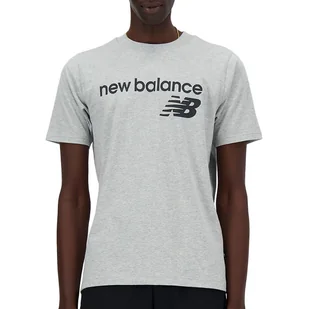 Koszulka New Balance MT41905AG - szara - Koszulki męskie - miniaturka - grafika 1