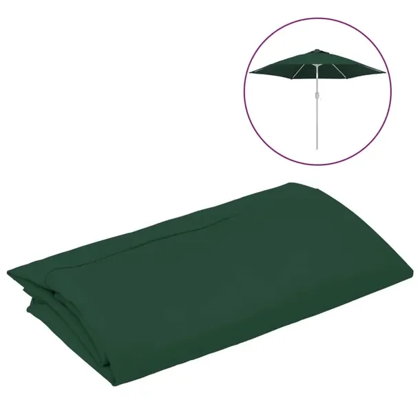 Zamienna czasza parasola ogrodowego UV 300 cm zielona