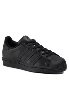 adidas Buty Superstar J FU7713 Czarny - Sneakersy damskie - miniaturka - grafika 1