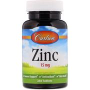 Witaminy i minerały - Zinc 15 mg 250 tabletek CARLSON - miniaturka - grafika 1