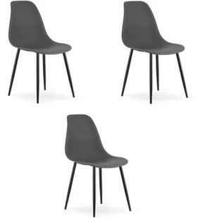 Krzesło WAT ciemnoszare / nogi czarne x 3 - Krzesła - miniaturka - grafika 1