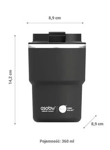 Kubek termiczny Asobu Coffee Express Tumbler 0,36 l - black - Kubki termiczne - miniaturka - grafika 4