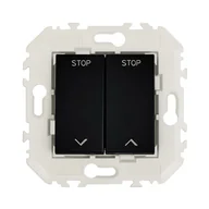 Wyłączniki światła i elektryczne - Efapel Włącznik żaluzjowy QUADRO Czarny - miniaturka - grafika 1