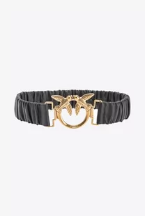 Pinko ONDINA Ruffle H4 Belt Tassel Pasek, Z99Q_Nero-Antique Gold, L Kobiety, Z99q_czarno-antyczne złoto, L - Paski - miniaturka - grafika 1