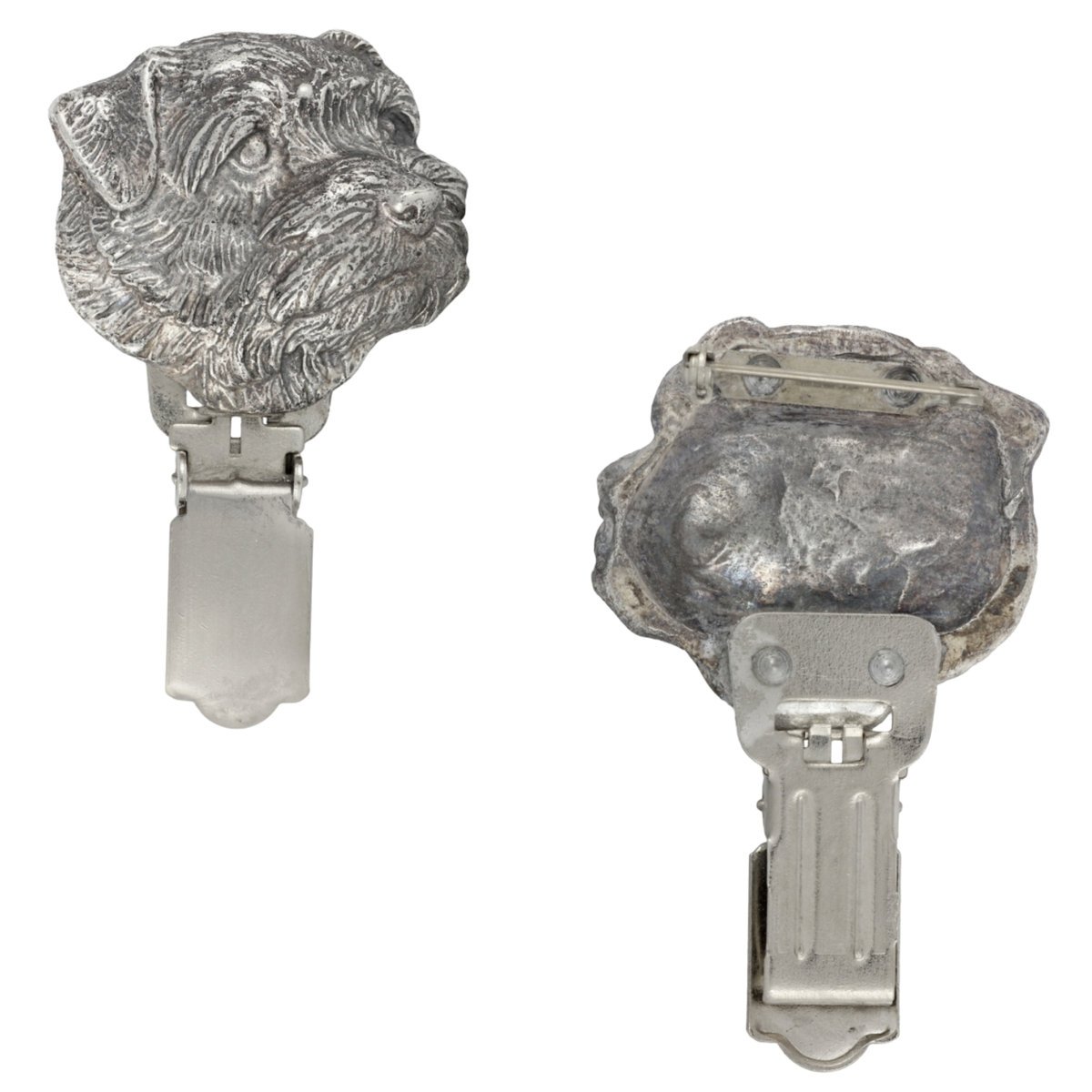 Norfolk Terrier - broszka z klipsem, uchwyt na numer startowy, prezent na wystawę psów marki Art-Dog