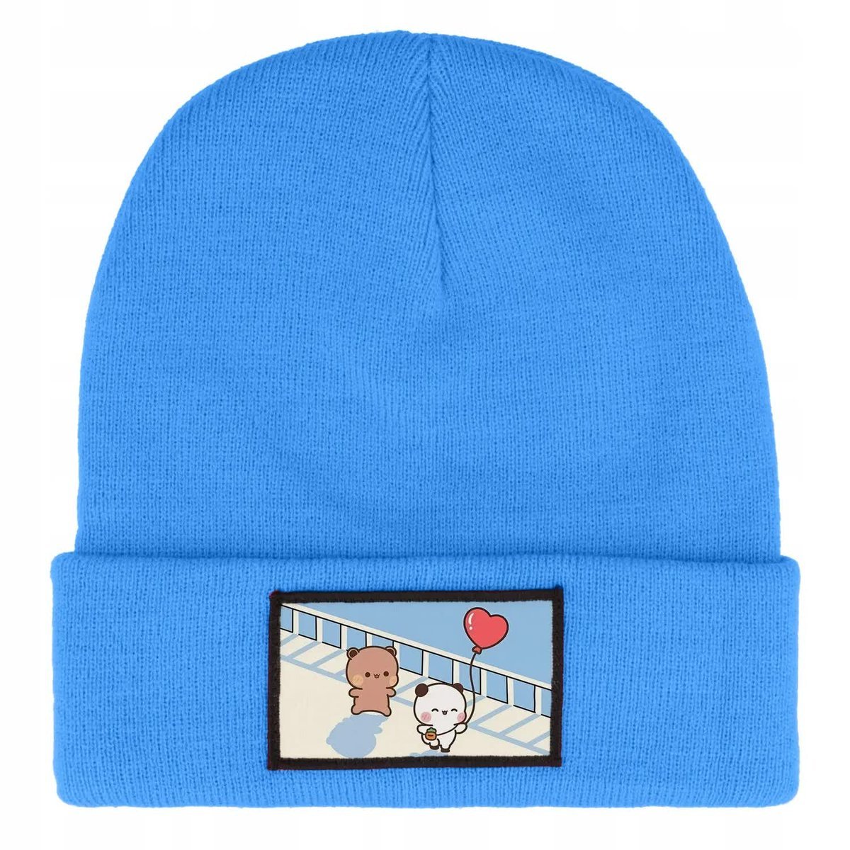 CZAPKA ZIMOWA CIEPŁA NIEBIESKA DZIECIĘCA Z MOTYWEM CUTE BEARS MIX WZORÓW