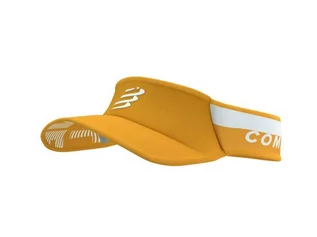 Czapki i chusty sportowe damskie - COMPRESSPORT Daszek biegowy ULTRALIGHT VISOR V2 white/citrus - grafika 1