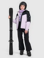 Spodnie i spodenki dla chłopców - 4F Spodnie narciarskie softshell membrana 5000 dziecięce - czarne 164 (13-14 lat) - miniaturka - grafika 1