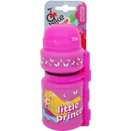 Shakery i bidony sportowe - Bidon rowerowy dziecięcy różowy + koszyk 250 ml 4bike junior - miniaturka - grafika 1