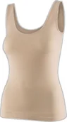 Koszulki sportowe damskie - Brubeck TA1059W Koszulka damska bez rękawów COMFORT MERINO beżowy L - miniaturka - grafika 1