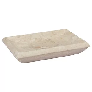 vidaXL Lumarko Umywalka, kremowa, 50x35x10 cm, marmurowa 149165 - Umywalki - miniaturka - grafika 1