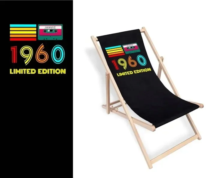 Leżak drewniany Logo LIMITED EDITION prezent urodziny rocznica okazja