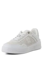 Trampki damskie - Tommy Hilfiger - Tenisówki damskie z dodatkiem skóry, beżowy|szary|biały - miniaturka - grafika 1