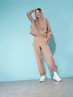 Kurtki i kamizelki sportowe damskie - Damska bluza dresowa z bawełny organicznej 4F X AL 4FSS22TSWSF113 - miniaturka - grafika 1