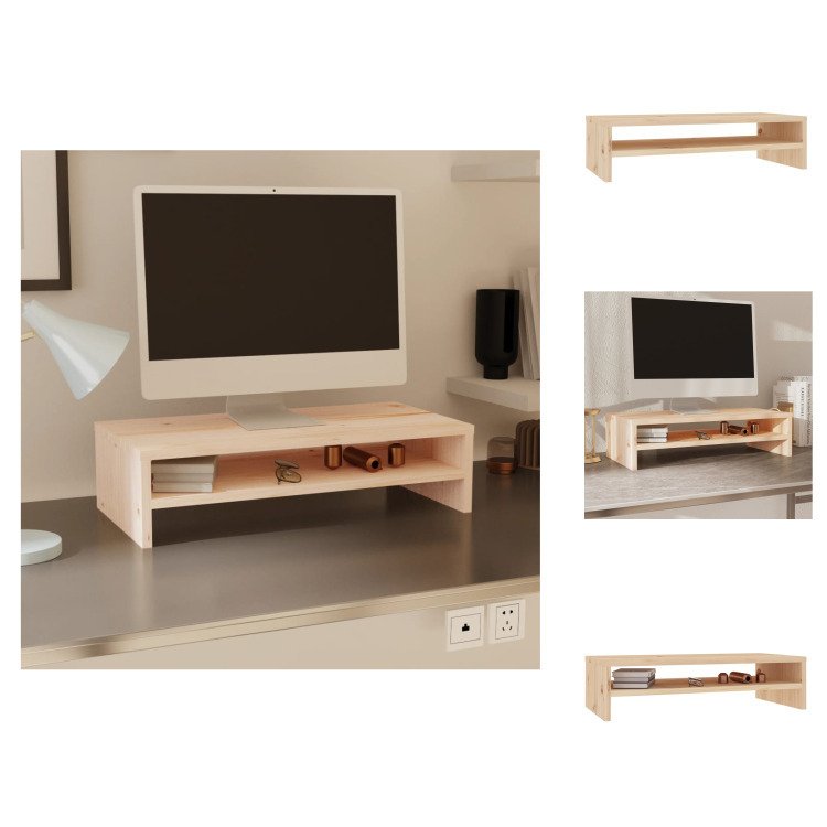 vidaXL Podstawa pod monitor 50x24x13 cm lite drewno sosnowe - meble TV