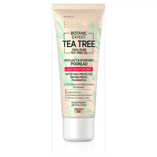 Eveline cosmetics Tea Tree Matujący Podkład Antybakteryjny 03 Light Beige EVEL-1643 - Podkłady do twarzy - miniaturka - grafika 1