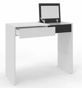 Toaletki - Toaletka Kosmetyczna Opera Biało-Czarna + Lustro - miniaturka - grafika 1