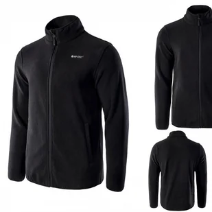 Hi-Tec, Bluza męska, ZOE full zip polar, rozmiar XL, czarny - Bluzy na rower - miniaturka - grafika 1