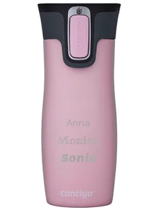 Kubek termiczny z grawerem Contigo West Loop 470 ml - Różowy Mat - Kubki termiczne - miniaturka - grafika 1