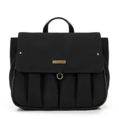 Plecaki - Mini plecak damski z klapą czarny - miniaturka - grafika 1