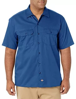 Koszule męskie - Dickies Męska koszula o regularnym kroju na czas wolny Shrt/S Work Shirt, krótki rękaw, niebieska (Royal Blue RB), rozm. XL (rozmiar producenta: XL), niebieski (Royal Blue Rb), XL - grafika 1