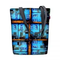 Torebki damskie - Torebka płócienna Sunny, nadruk Ingerencja – shopperka damska, wodoodporna, zamek, mieści A4, udźwig do 10 kg, polska produkcja, ARCO Design - miniaturka - grafika 1