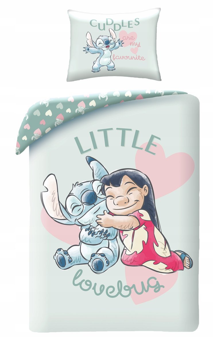 Pościel dziecięca Lilo i Stitch 140x200 Halantex 100% bawełna Disney Sticz