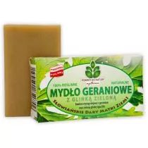Powrót do natury Naturalne mydło geraniowe z zieloną glinką 100% roślinne PDN2 - Mydła - miniaturka - grafika 1