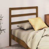 Inne meble do sypialni - Lumarko Wezgłowie łóżka, brązowe, 106x4x100 cm, lite drewno sosnowe - miniaturka - grafika 1