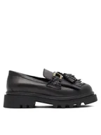 Półbuty damskie - Badura Loafersy 22SS24 Czarny - miniaturka - grafika 1