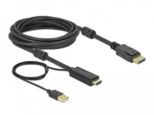 Delock KABEL HDMI > DP M/M 4K 5M ZASILANY USB 85966 Zamów do 16:00 wysyłka kurierem tego samego dnia! 85966 - Kable komputerowe i do monitorów - miniaturka - grafika 2