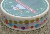 Scrapbooking - [ś07354] Taśma washi tape biała łańcuch 10m - miniaturka - grafika 1