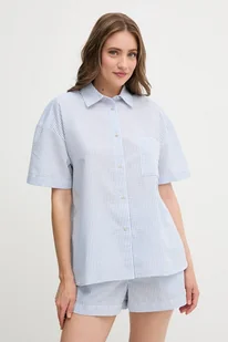 Tommy Hilfiger koszula damska kolor niebieski regular z kołnierzykiem klasycznym UW0UW05866 - Koszule damskie - miniaturka - grafika 1