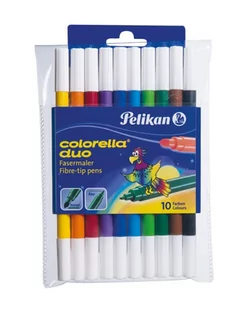 Herlitz Sp. z o.o. Pelikan, Colorella Duo, Flamastry dwustronne, 10 kolorów - Przybory szkolne - miniaturka - grafika 1