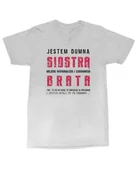 Koszulki i topy damskie - Koszulka Jestem dumną Siostrą Zabawny Śmieszny Prezent Szara L - miniaturka - grafika 1