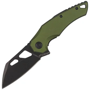 Nóż składany FoxEdge Atrax Green Aluminium, Black Stonewashed by Simonutti (FE-026 AOD) - Noże - miniaturka - grafika 1