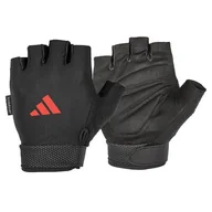 Rękawice do ćwiczeń - Rękawice treningowe ADIDAS Essential Adjustable ( L) Czarno-czerwony - miniaturka - grafika 1