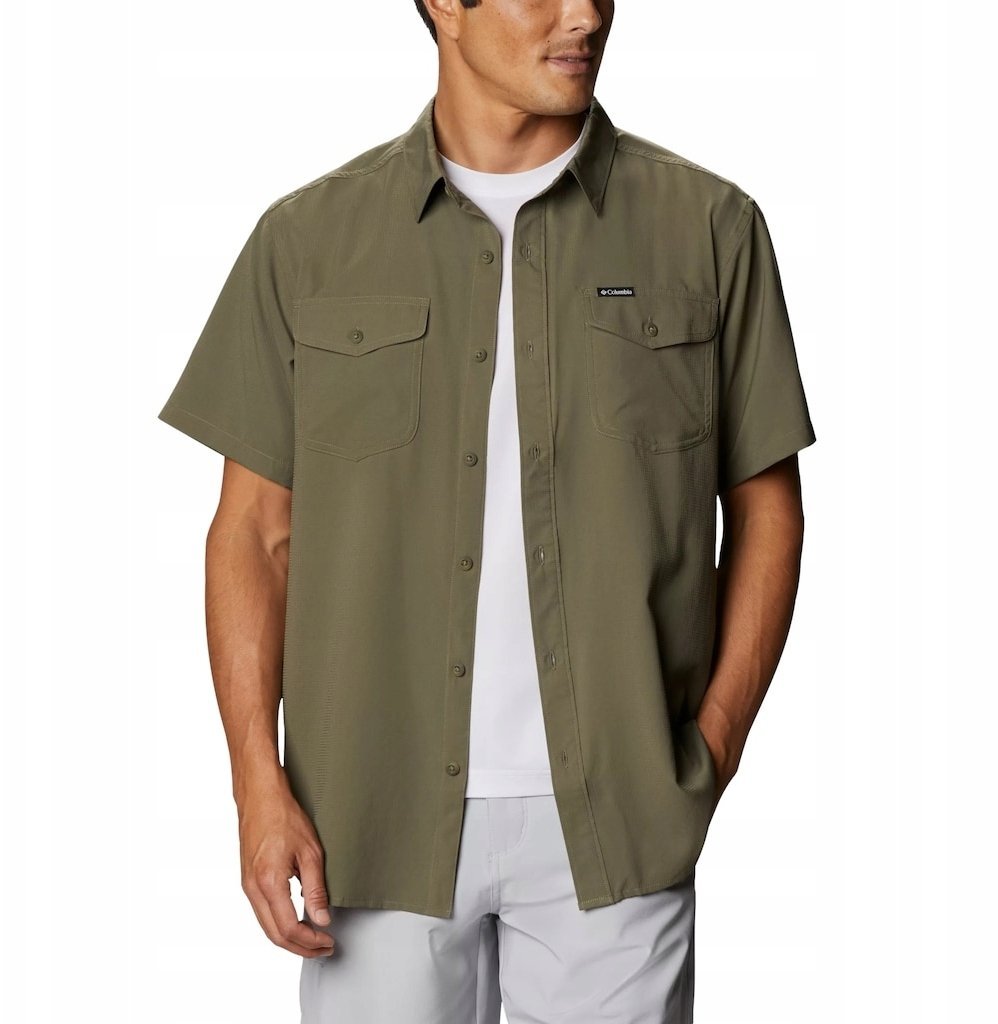 Columbia Columbia Utilizer II Solid Short Sleeve Shirt 1577762397 Zielone S