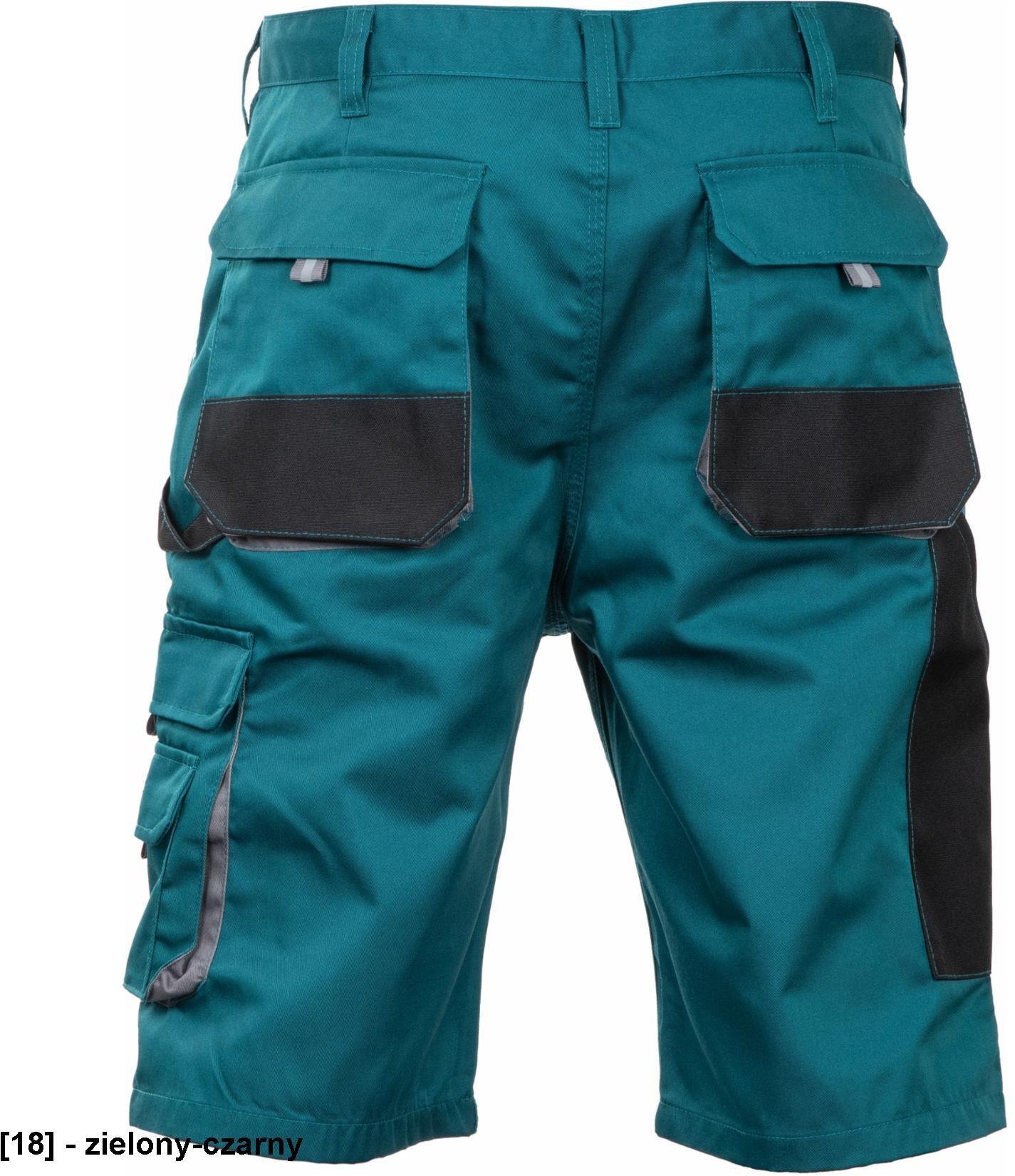 CERVA BE-01-009 - krótkie spodnie robocze, bawełna 20%, poliester 80% - zielony-czarny 62