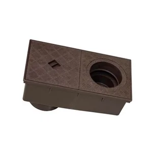 Odpływ rynnowy pionowy Ø110 brązowy - Rynny i akcesoria - miniaturka - grafika 1