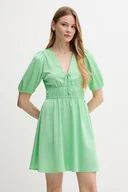 Sukienki - Pepe Jeans sukienka kolor zielony mini rozkloszowana PL953753 - miniaturka - grafika 1