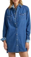 Spódnice - Pepe Jeans Spódnica damska Maya, Niebieski (denim), XS - miniaturka - grafika 1
