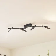 Lampy sufitowe - Reflektor LED Lindby Eldrin, czarny, 4-punktowy, punkty świetlne - miniaturka - grafika 1