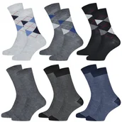 Skarpetki męskie - Skarpetki męskie bawełniane zestaw 6 par eleganckich skarpet rozmiar 39-42 - miniaturka - grafika 1