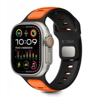 Akcesoria do smartwatchy - Pasek Tech-Protect IconBand Line do Apple Watch 8 / 9 / 10 / 11 / SE / Ultra 44/45/46/49mm Black/orange - miniaturka - grafika 1